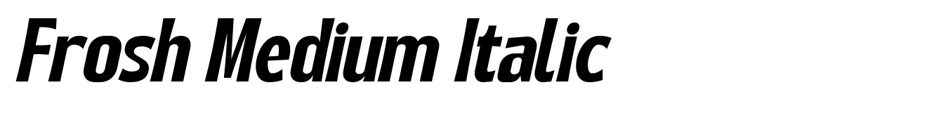 Frosh Medium Italic